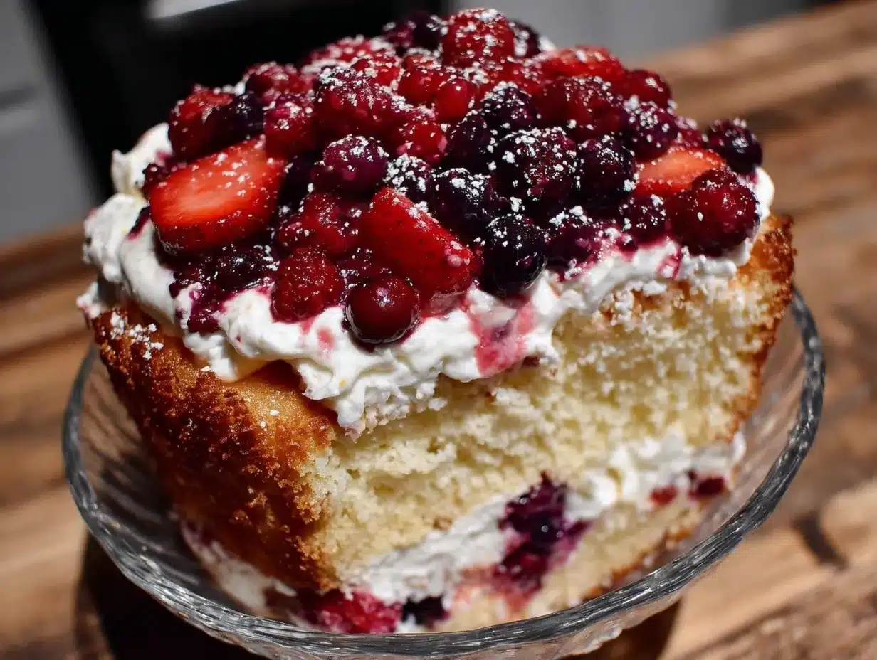 red white and blue trifle preparation steps