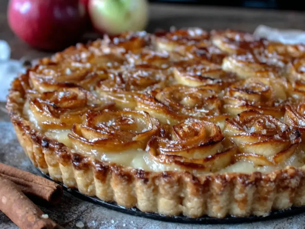 rose shaped apple tart - featured image