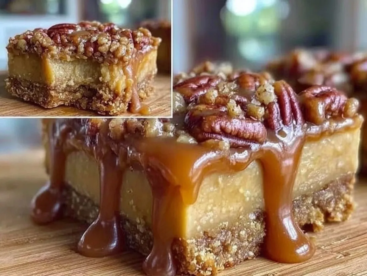 salted caramel cheesecake bars preparation steps