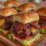 savory bbq bacon cheeseburger sliders - featured image