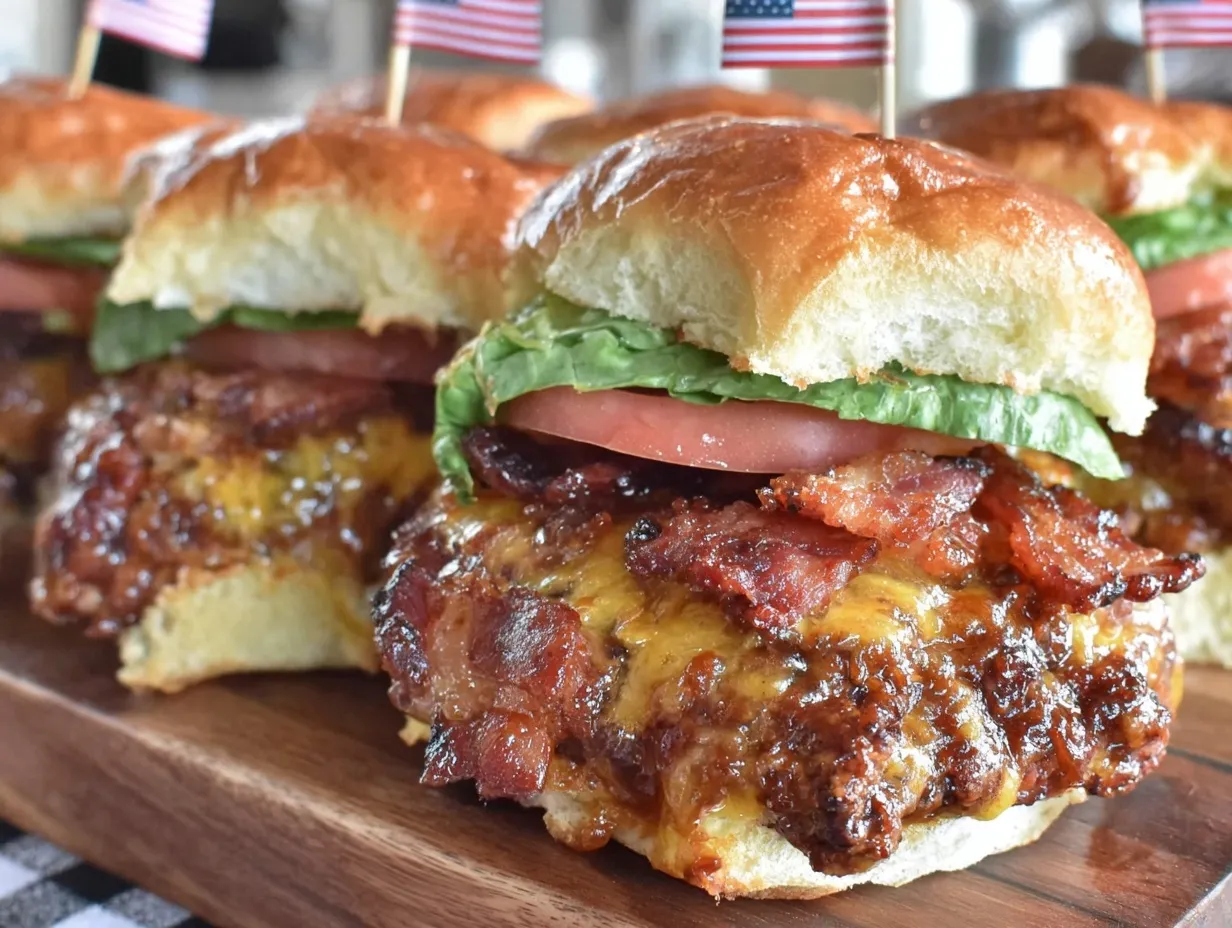 savory bbq bacon cheeseburger sliders preparation steps