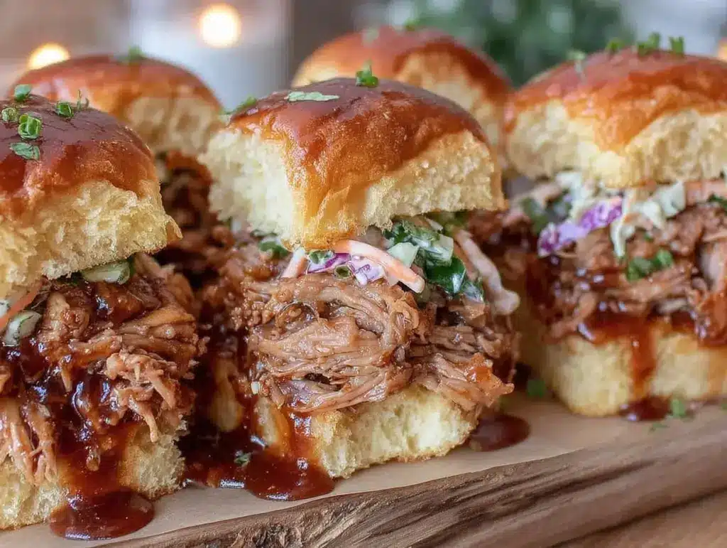 slow cooker bbq pulled pork sliders - featured image
