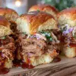 slow cooker bbq pulled pork sliders - featured image