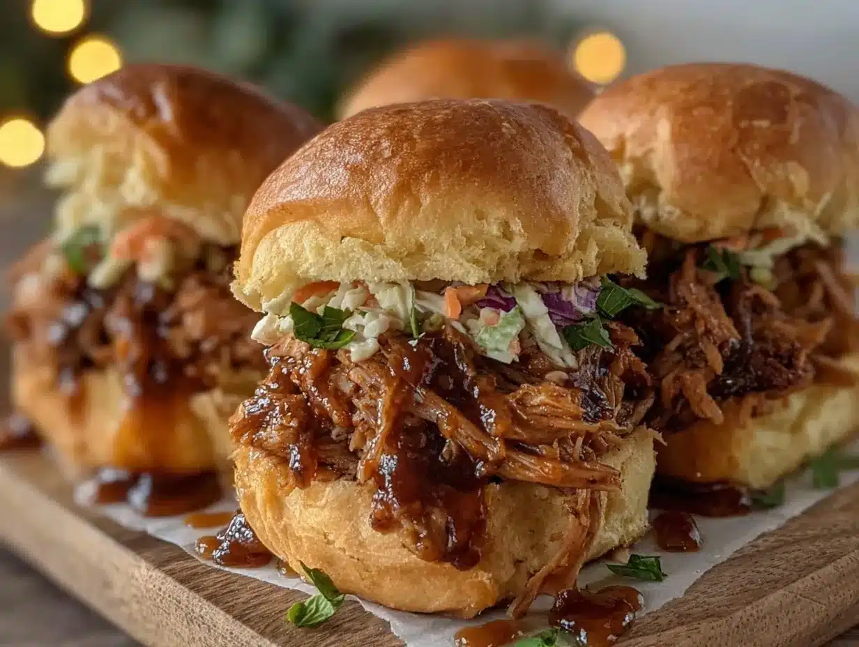 slow cooker bbq pulled pork sliders preparation steps