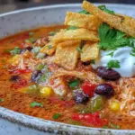 slow cooker chicken enchilada soup - featured image