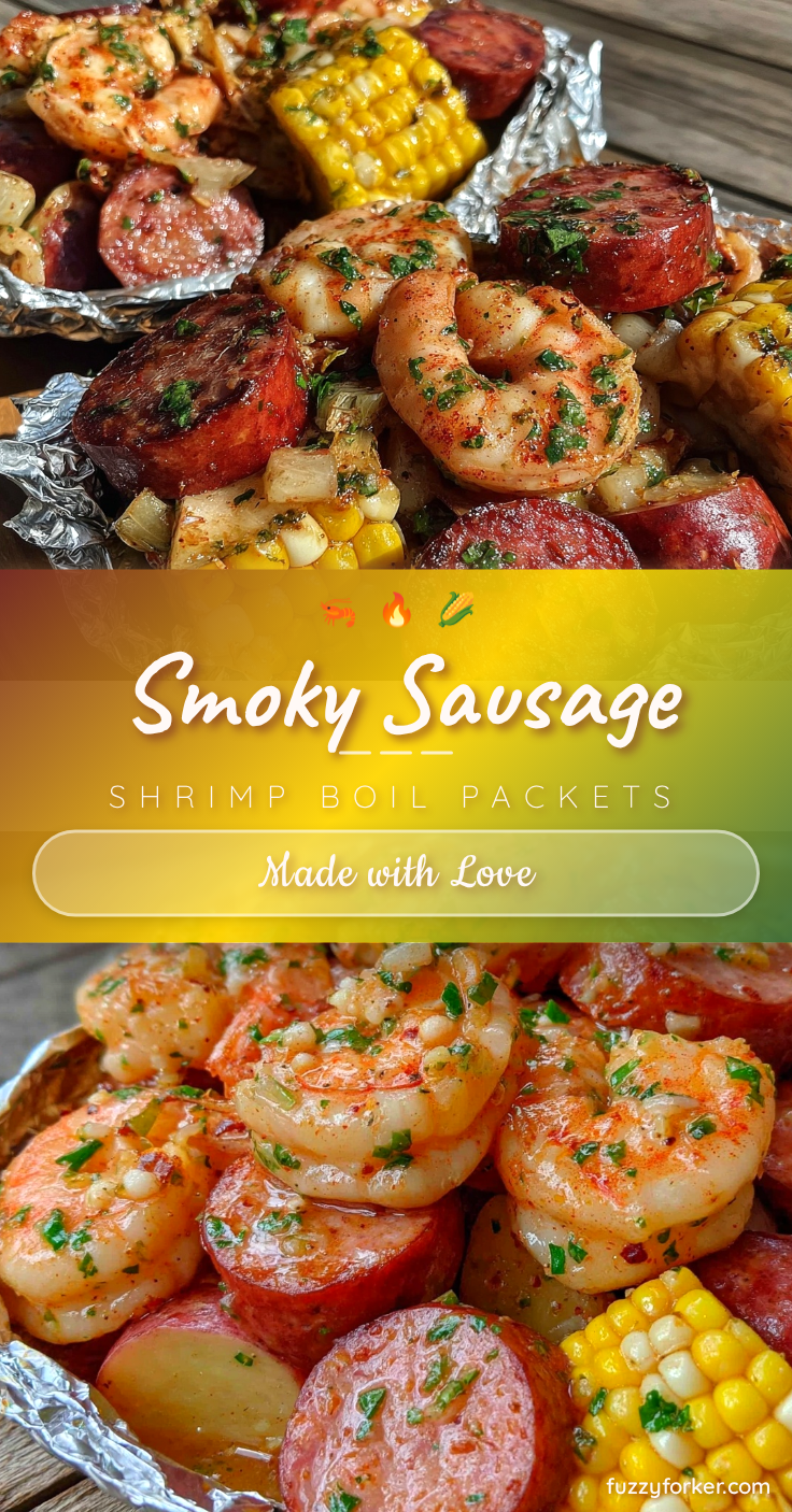 smoked sausage and shrimp boil foil packets recipe