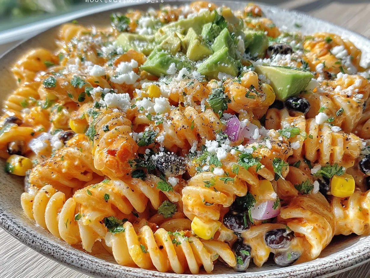 Southwest Chipotle Ranch Pasta Salad preparation steps
