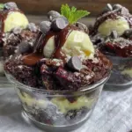 triple chocolate brownie sundae cups - featured image