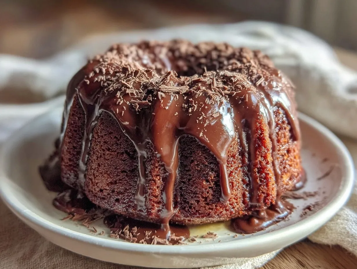 triple chocolate fudge bundt cake preparation steps