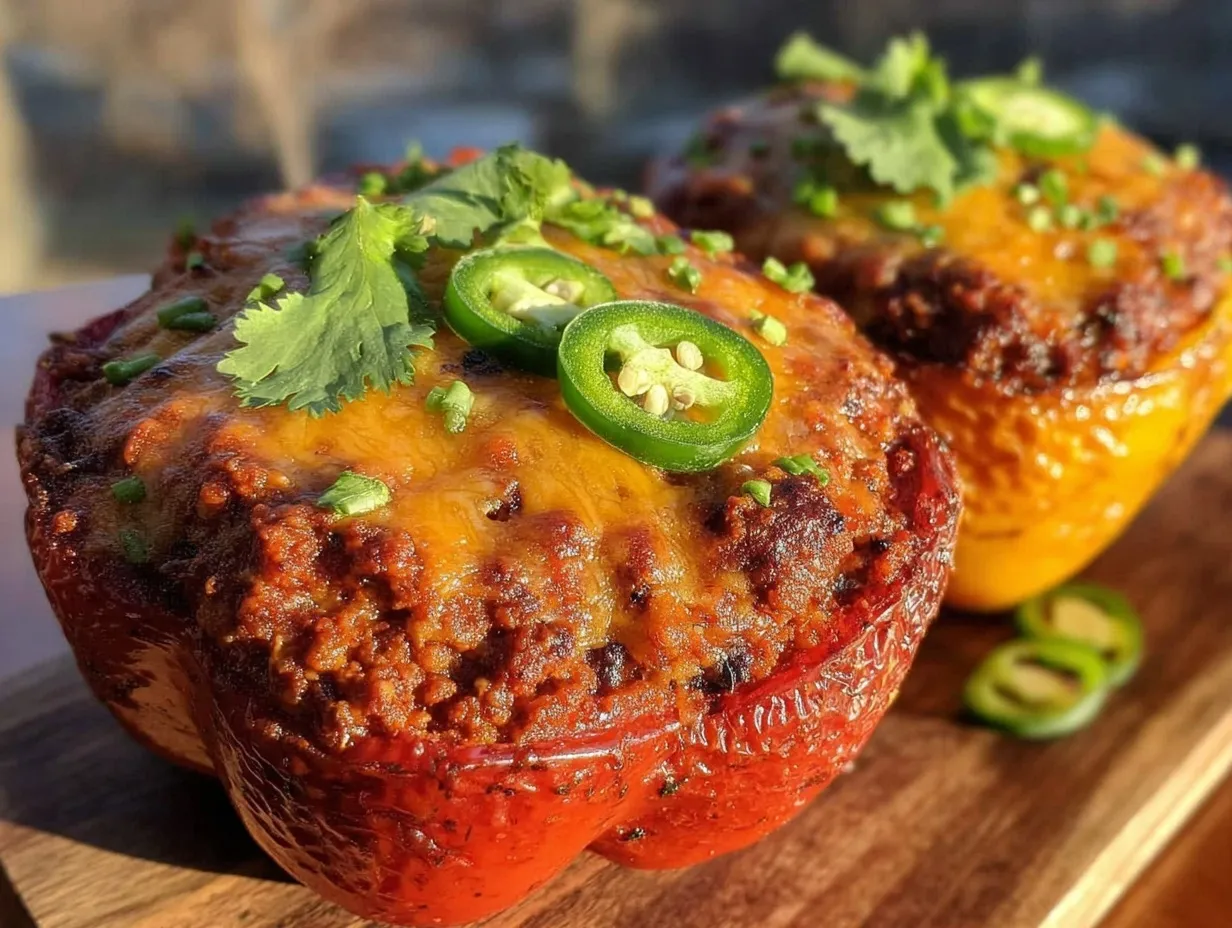 turkey taco stuffed bell peppers preparation steps