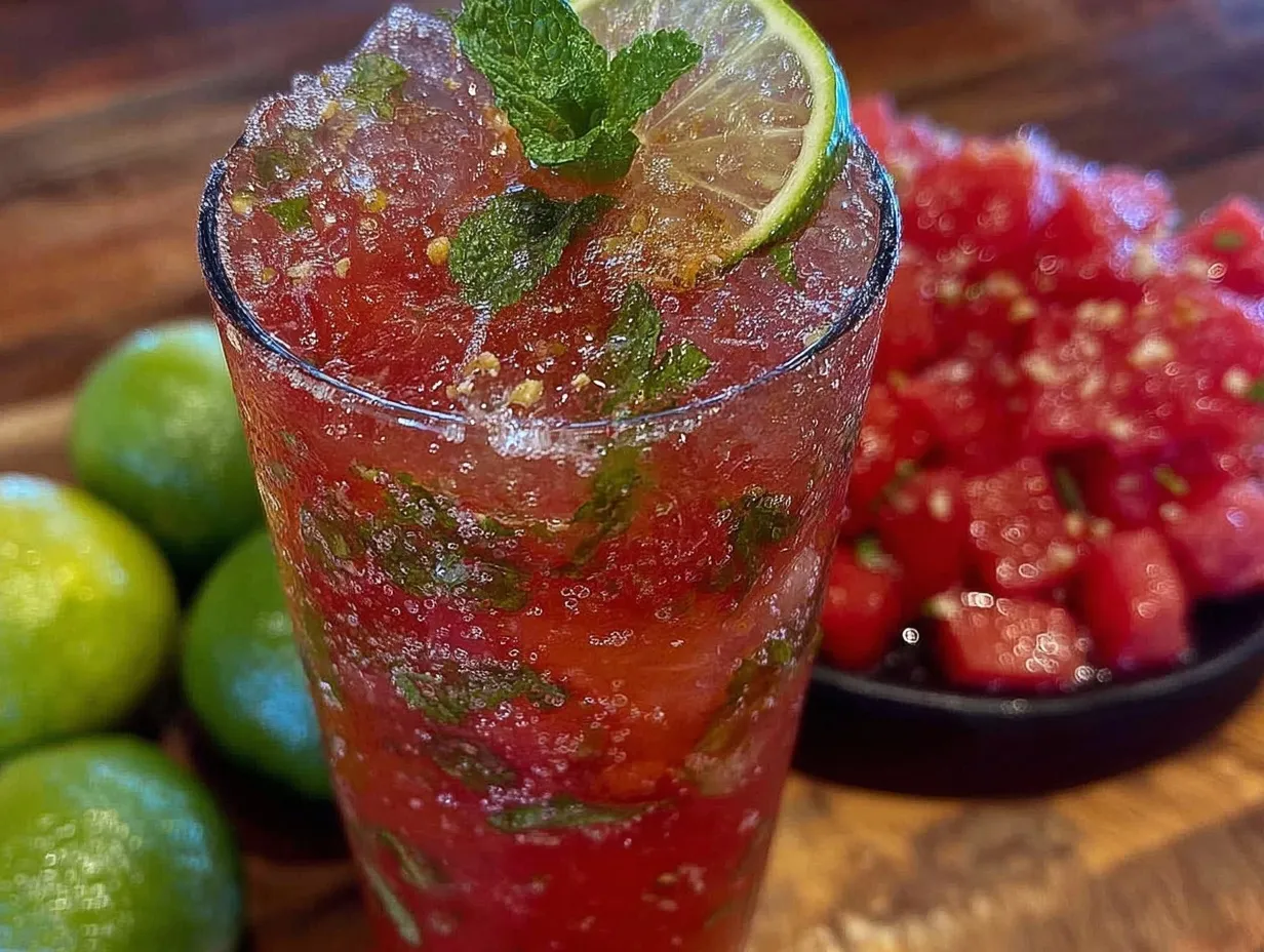 watermelon mint mojito preparation steps