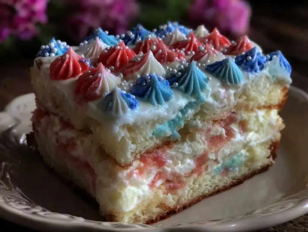 american flag cake recipe - featured image