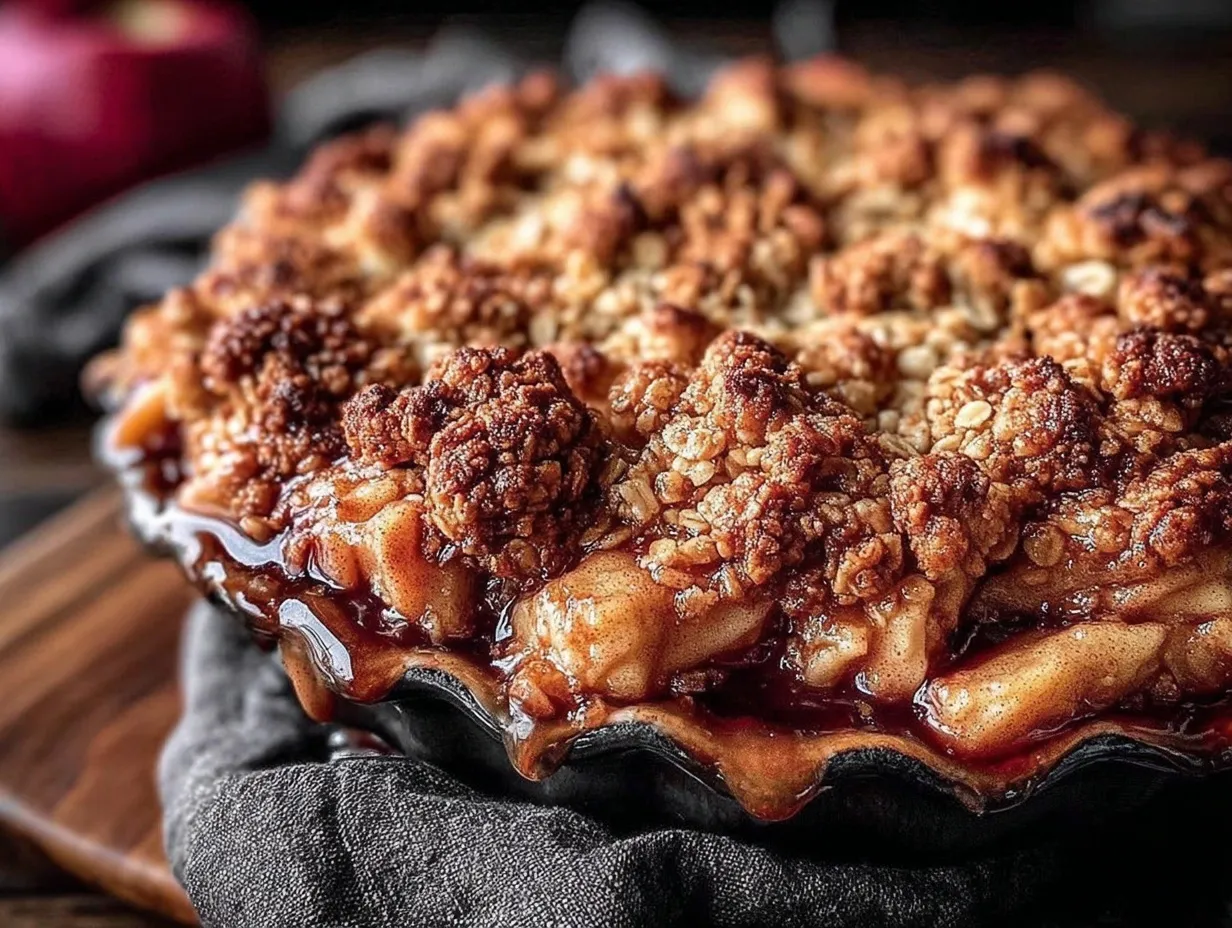 apple crisp with oat topping preparation steps