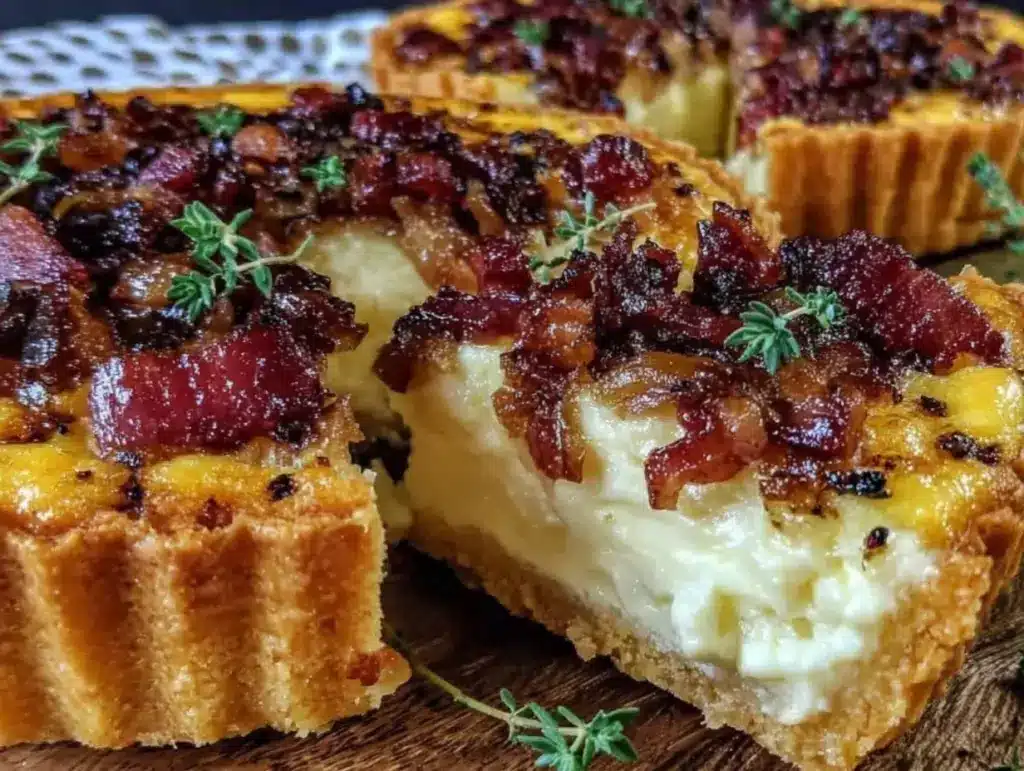 bacon and caramelized onion quiche - featured image