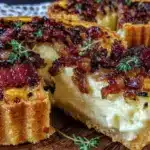 bacon and caramelized onion quiche - featured image