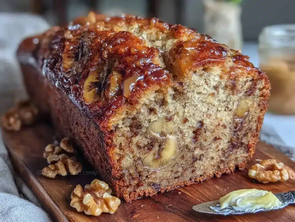 brown butter banana bread - featured image