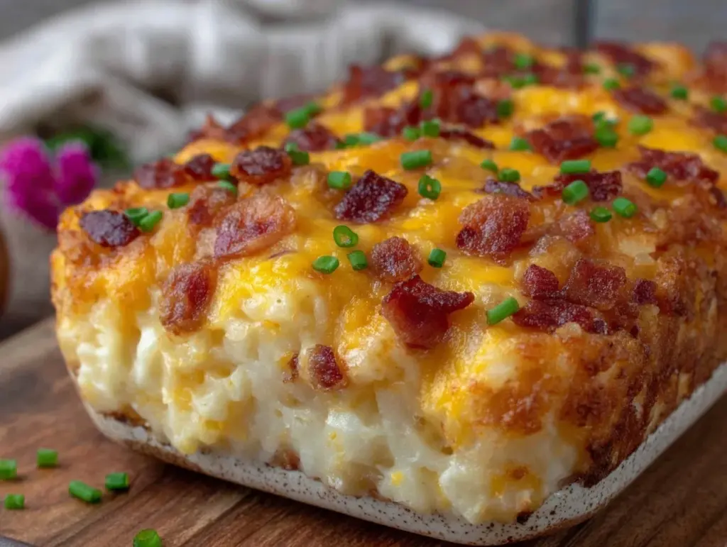 cheesy hashbrown casserole - featured image