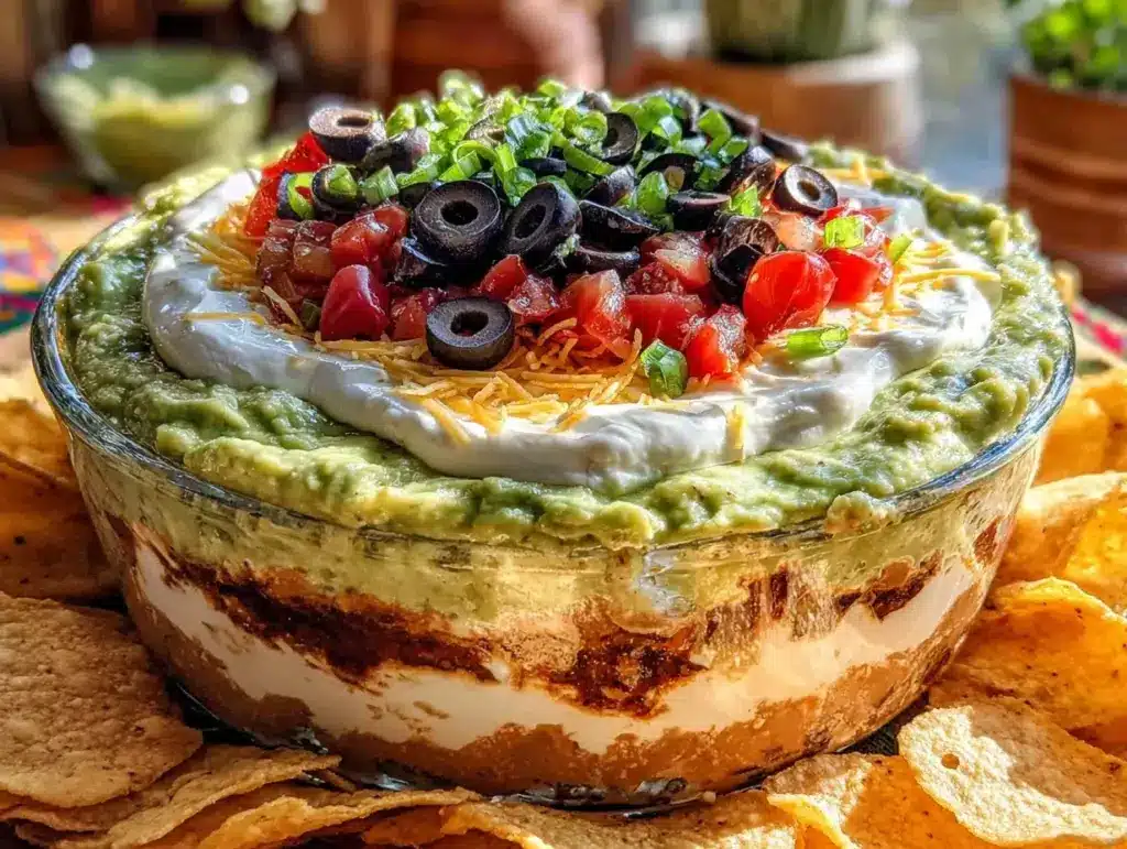 classic seven layer dip - featured image