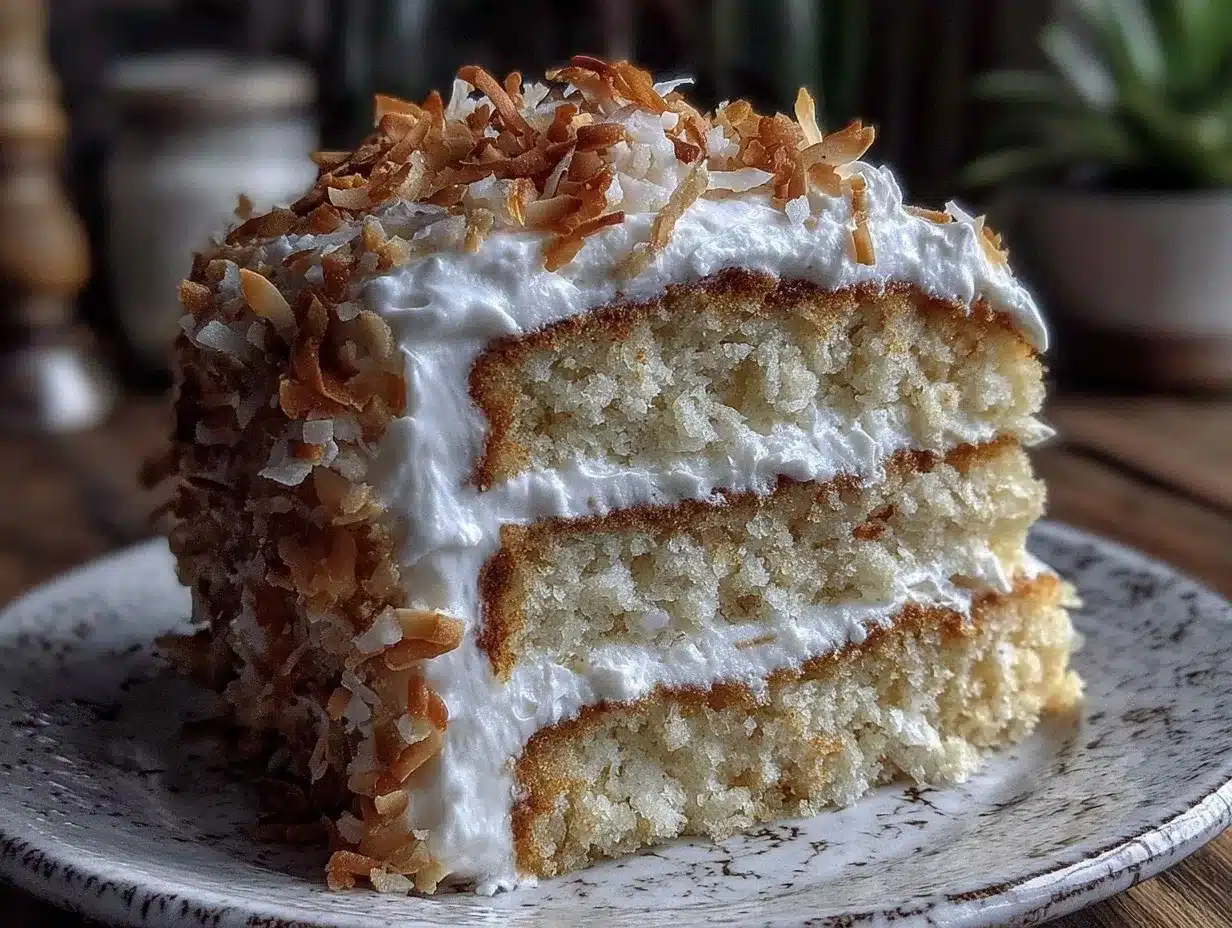 coconut cake recipe three layer preparation steps