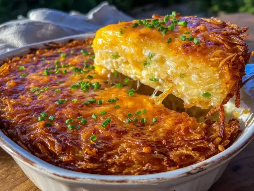 cracker barrel hashbrown casserole copycat - featured image