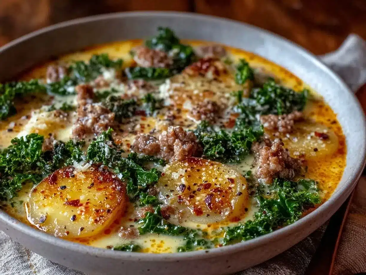 creamy copycat olive garden zuppa toscana soup preparation steps
