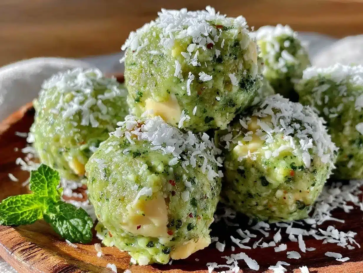 creamy matcha white chocolate energy bites preparation steps