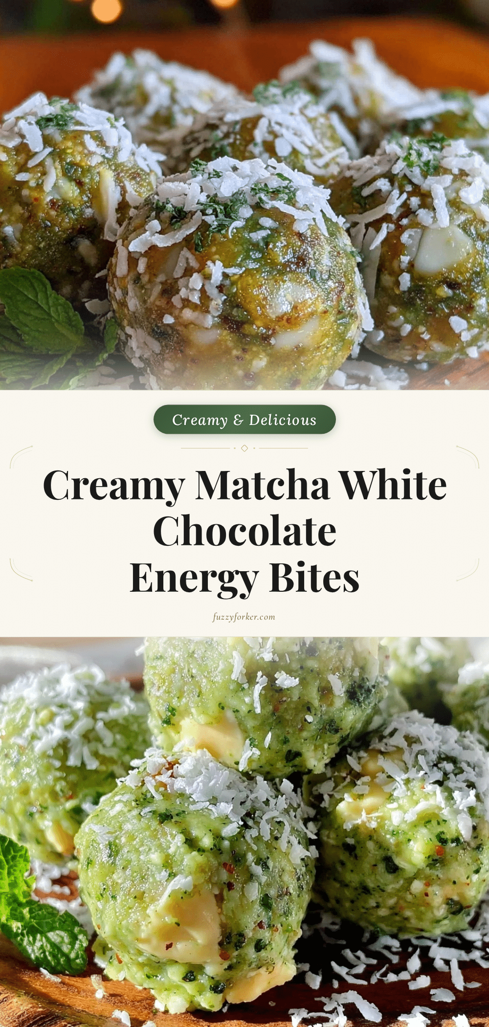 creamy matcha white chocolate energy bites recipe