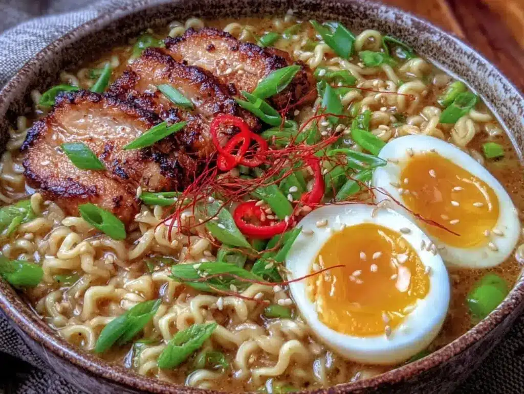 creamy spicy miso ramen - featured image