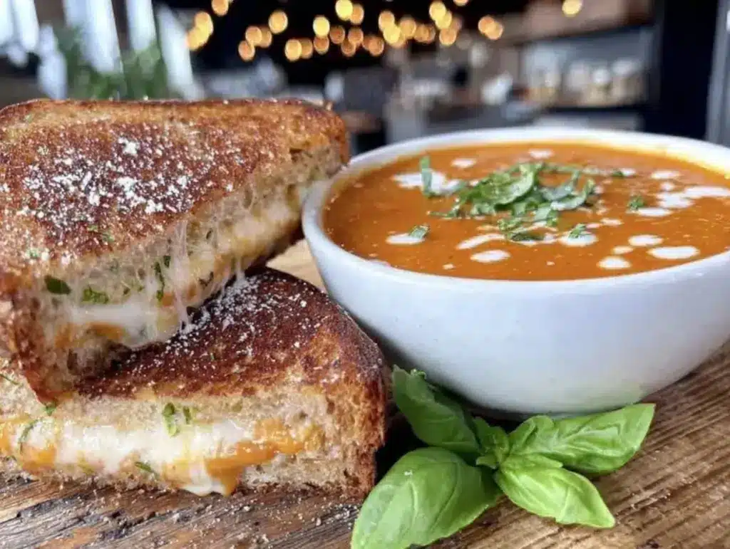 creamy tomato basil soup - featured image