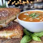 creamy tomato basil soup - featured image