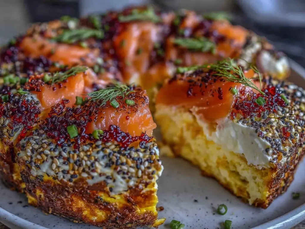 everything bagel breakfast bake - featured image