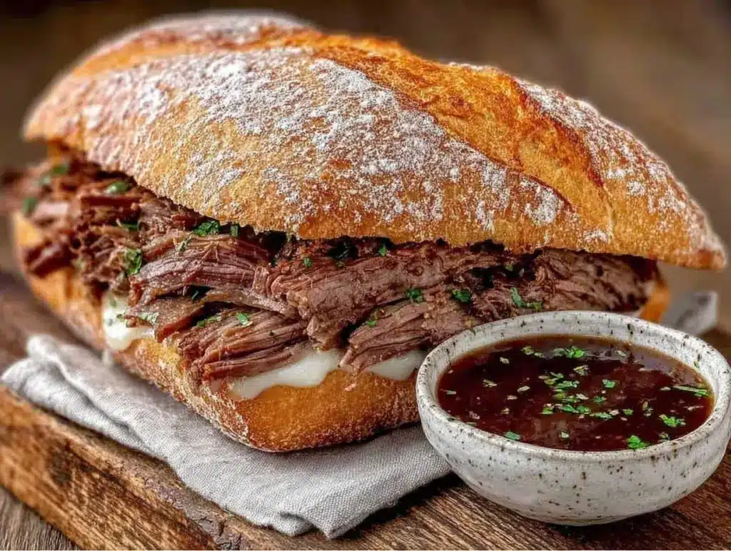 French dip sandwich recipe - featured image