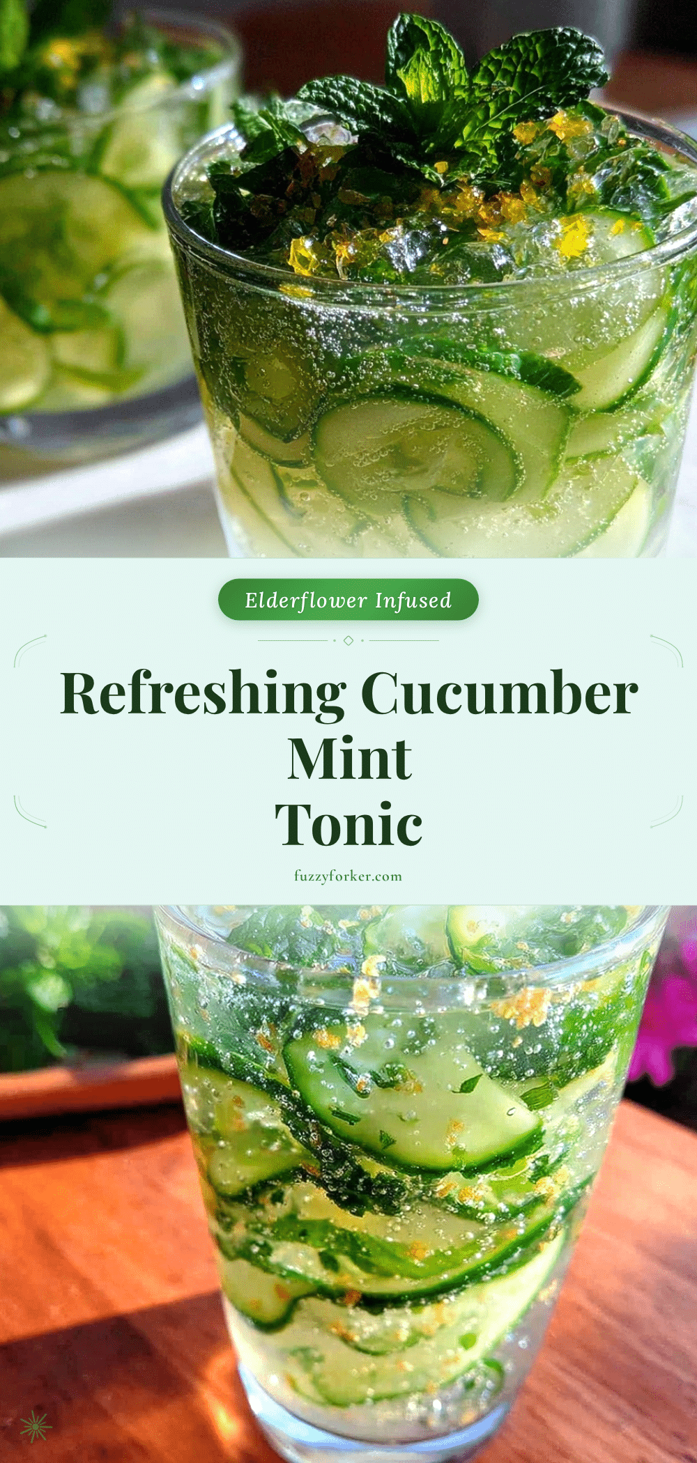 fresh cucumber mint gin-free tonic recipe