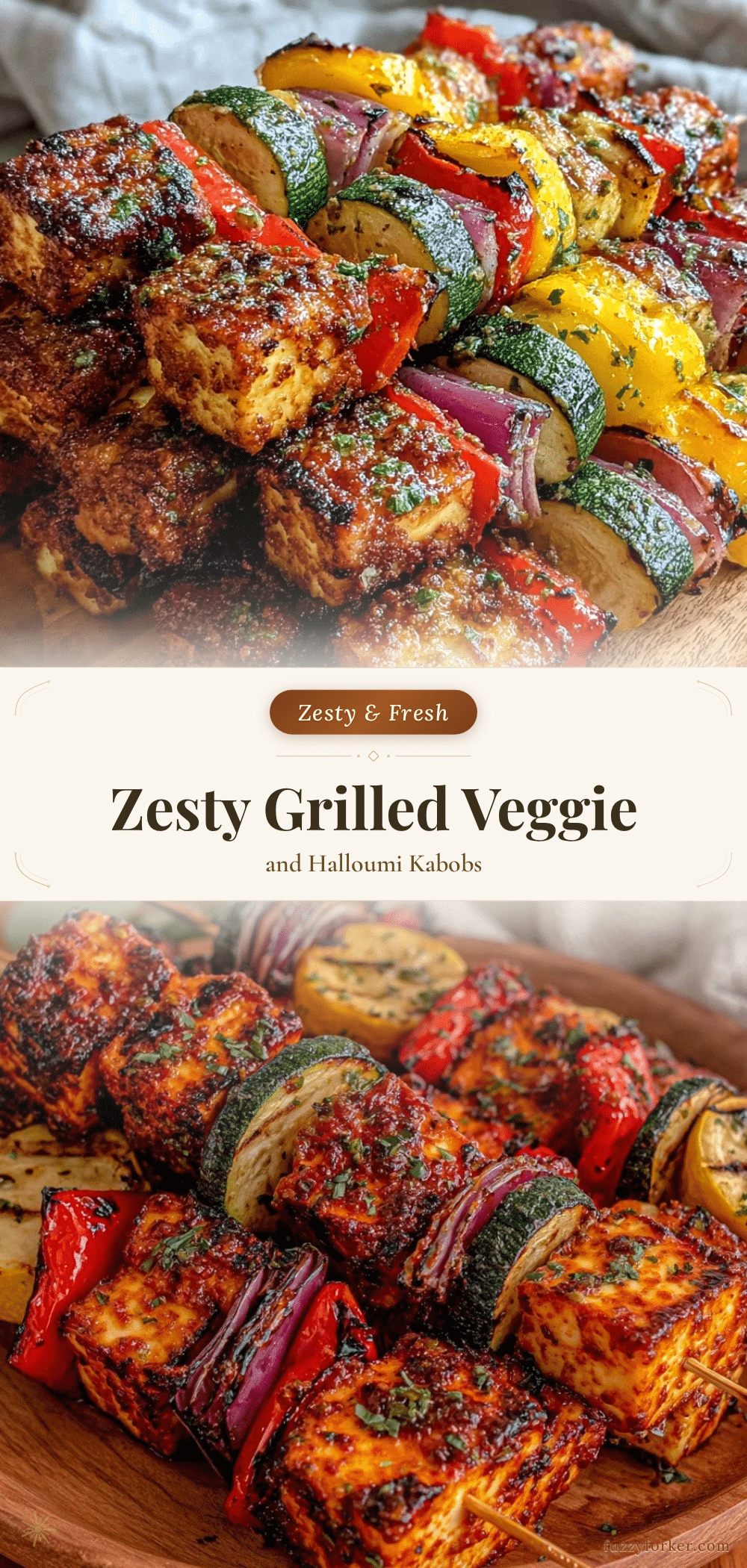 fresh grilled vegetable and halloumi kabobs recipe