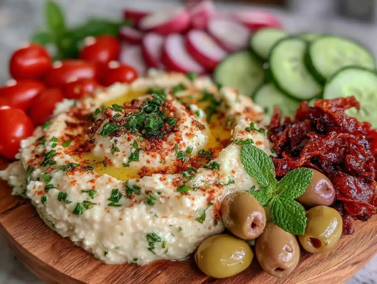 fresh mediterranean mezze grazing board preparation steps