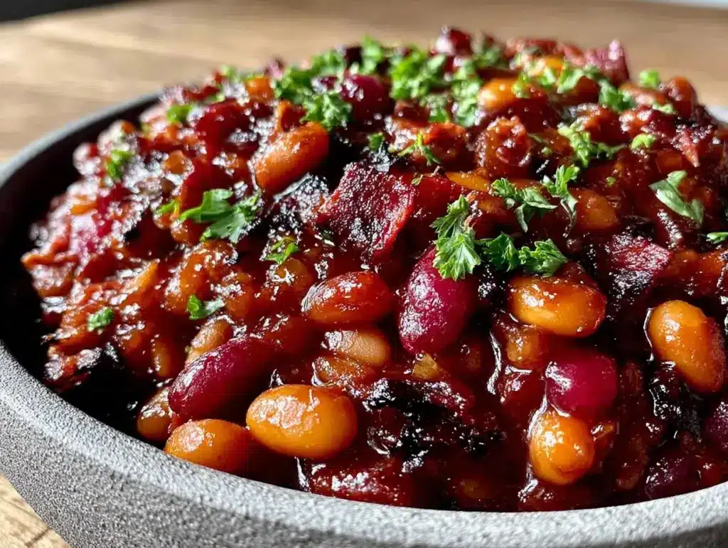 grandmas baked beans recipe - featured image