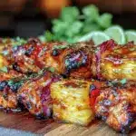 hawaiian teriyaki chicken kabobs - featured image