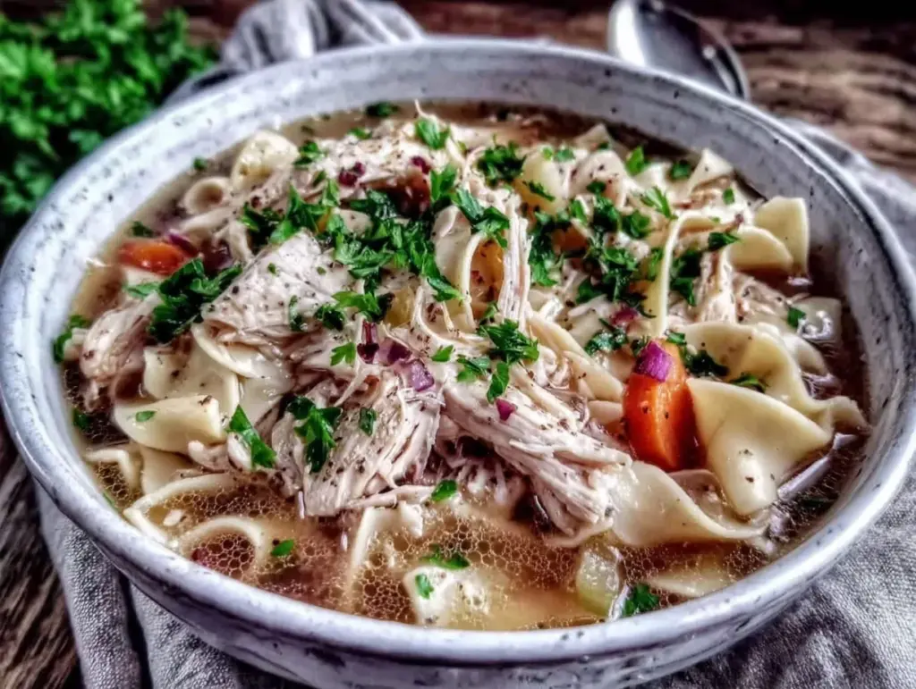 homemade chicken noodle soup - featured image