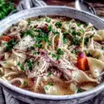 homemade chicken noodle soup - featured image