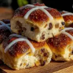 homemade hot cross buns recipe - featured image