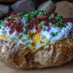 loaded baked potato dad style recipe - featured image