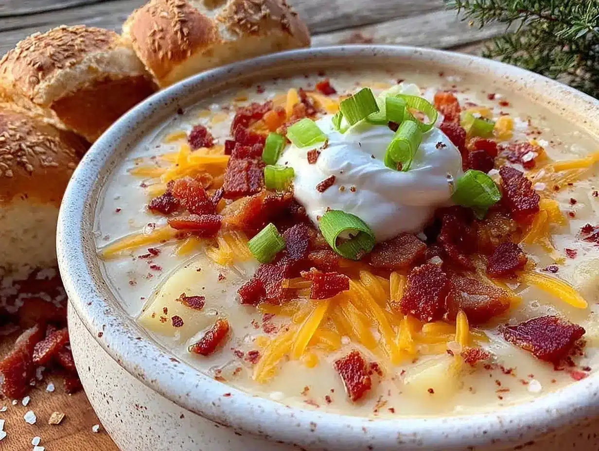 loaded potato soup crockpot recipe preparation steps