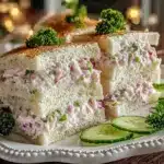 old fashioned chicken salad tea sandwiches - featured image