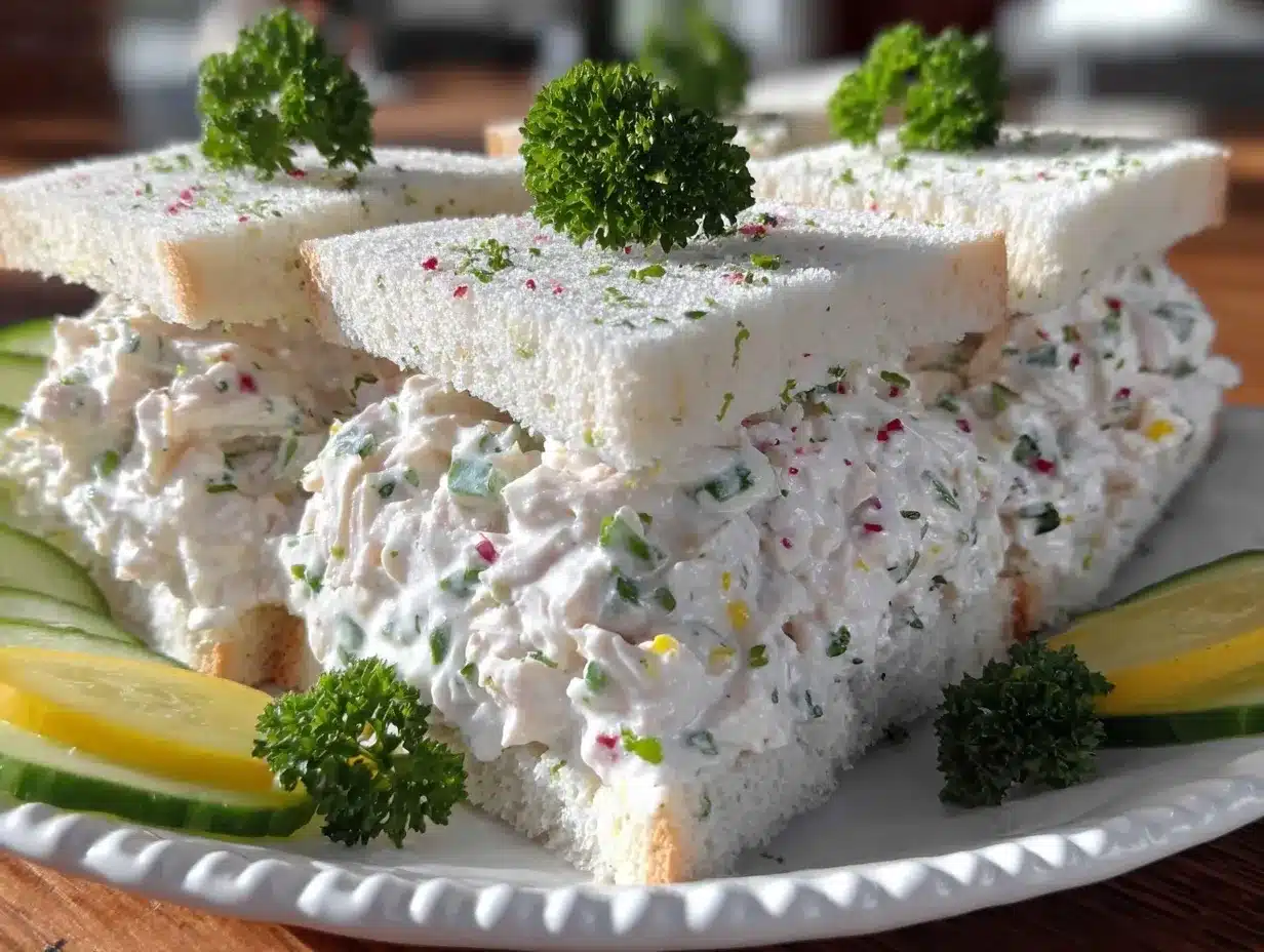 old fashioned chicken salad tea sandwiches preparation steps