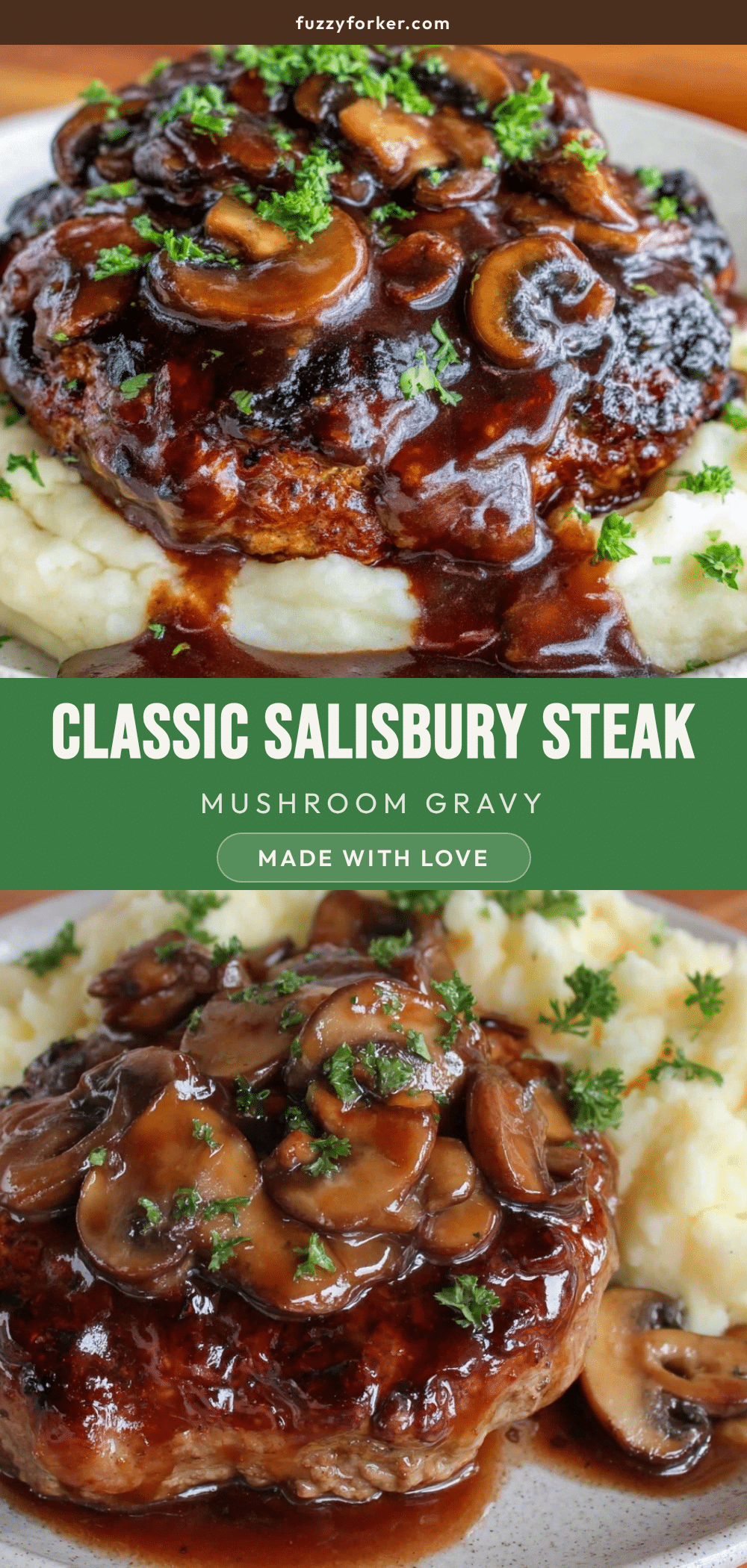 Salisbury steak with mushroom gravy recipe