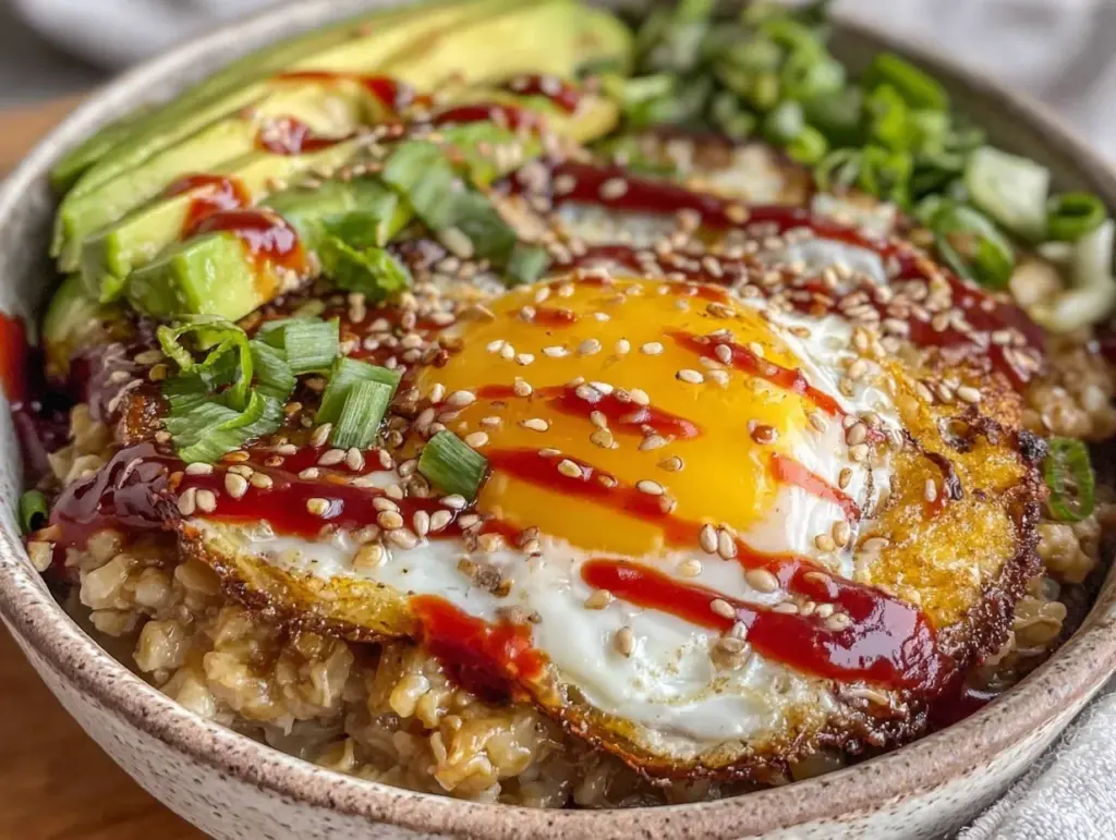 savory creamy oatmeal bowl - featured image