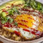 savory creamy oatmeal bowl - featured image