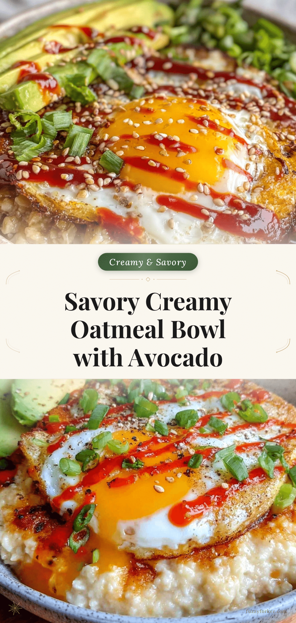 savory creamy oatmeal bowl recipe