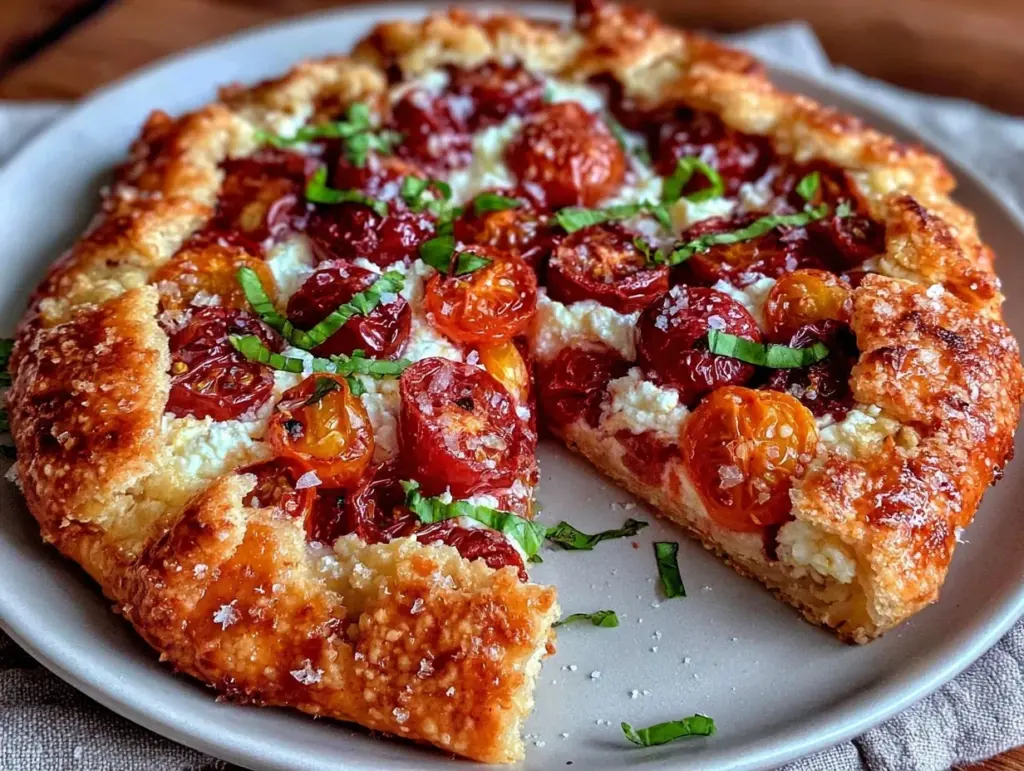 savory tomato goat cheese galette - featured image