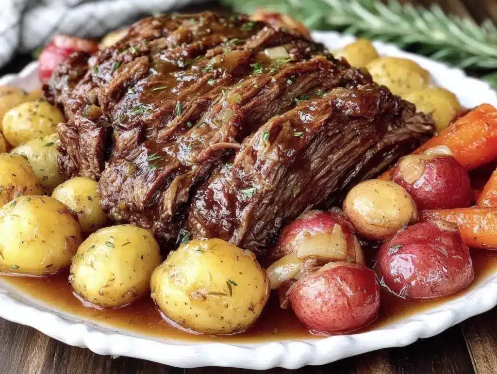 slow cooker pot roast recipe - featured image